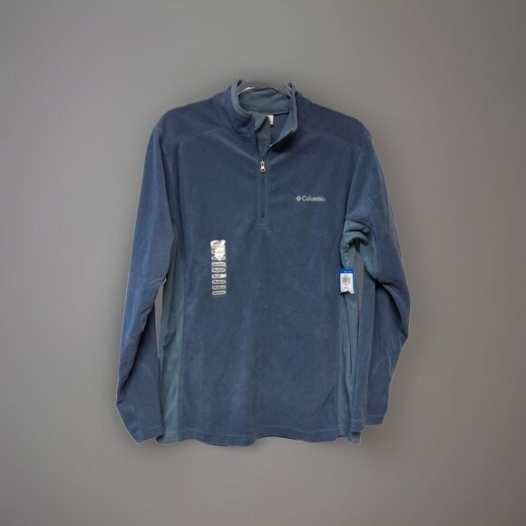 Columbia Other - Columbia Pine Ridge Half Zip Pullover Mens Medium Blue Fleece Hiking Top